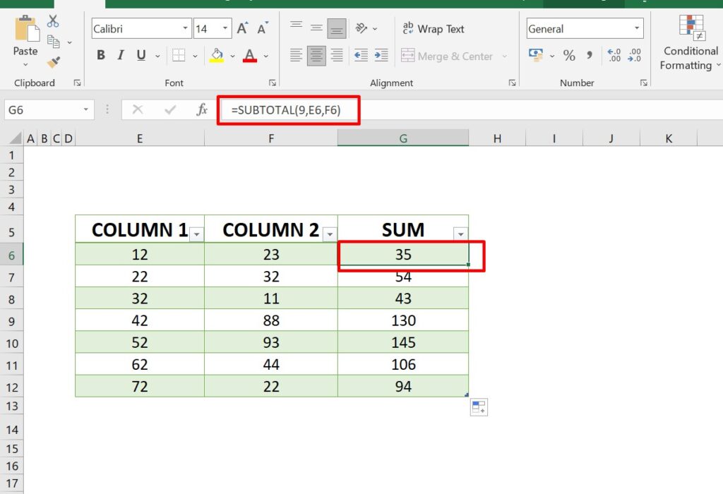 sum in excel img3