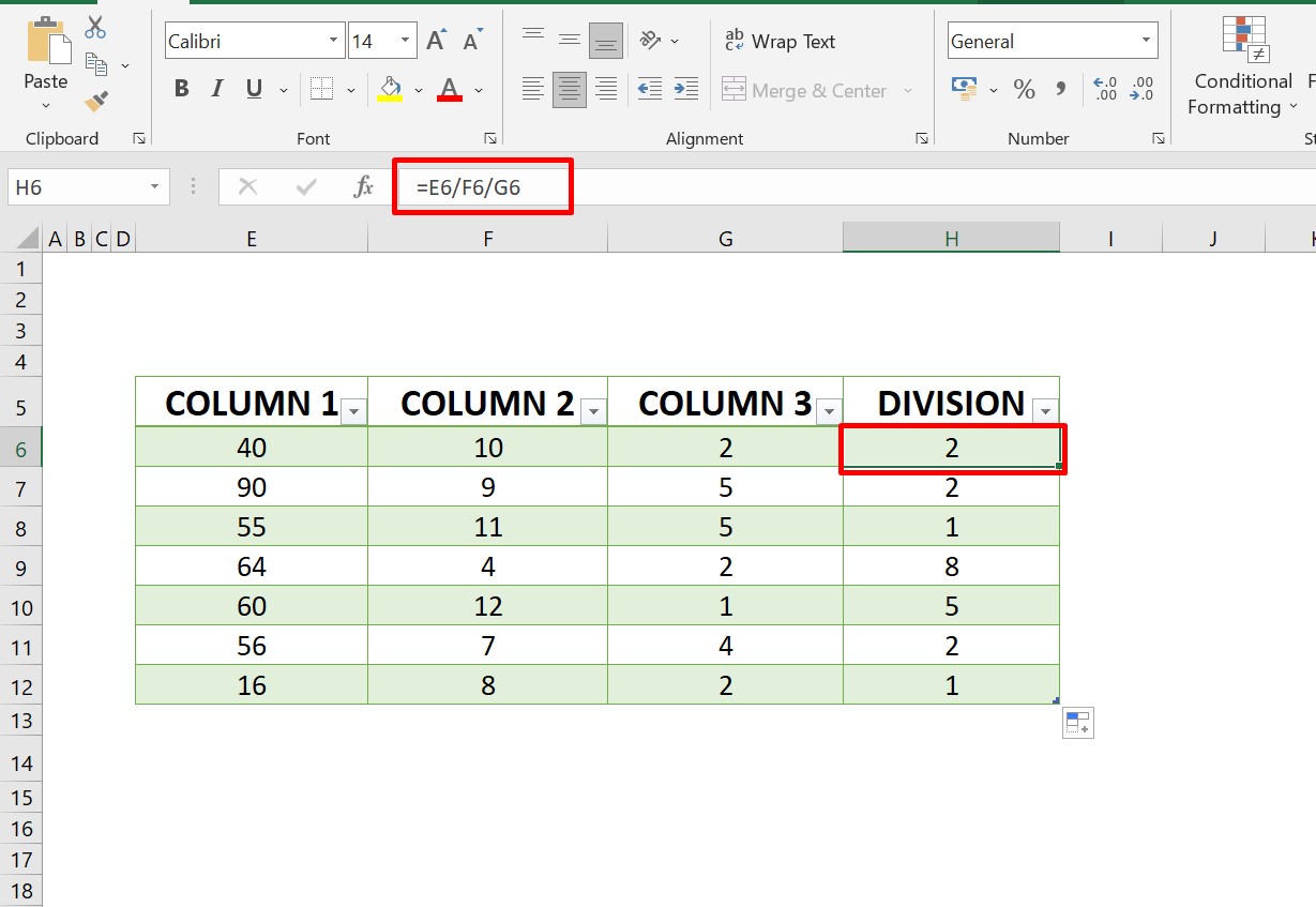 How To Divide A Cell In Excel