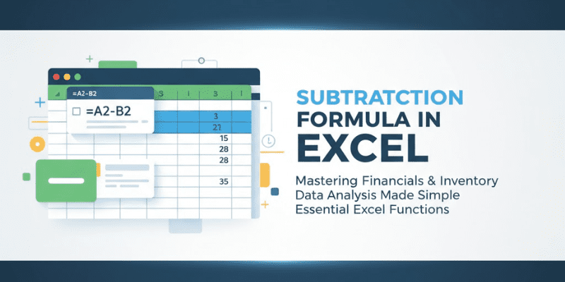 How to use Subtraction Formula in Excel?