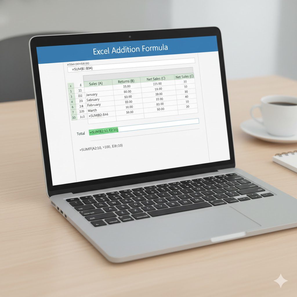 How to use Excel Addition Formula or SUM Formula in Excel?