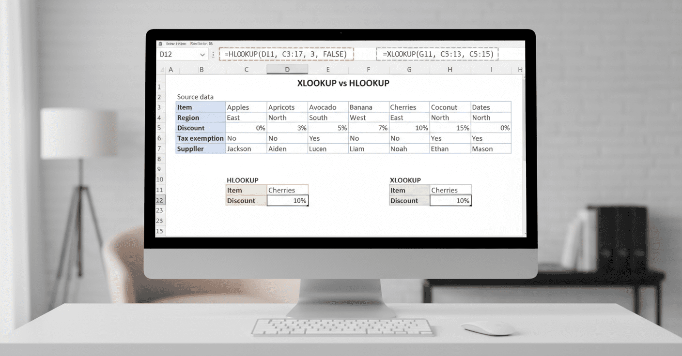 Use of HLOOKUP in Excel and XLOOKUP in Excel?