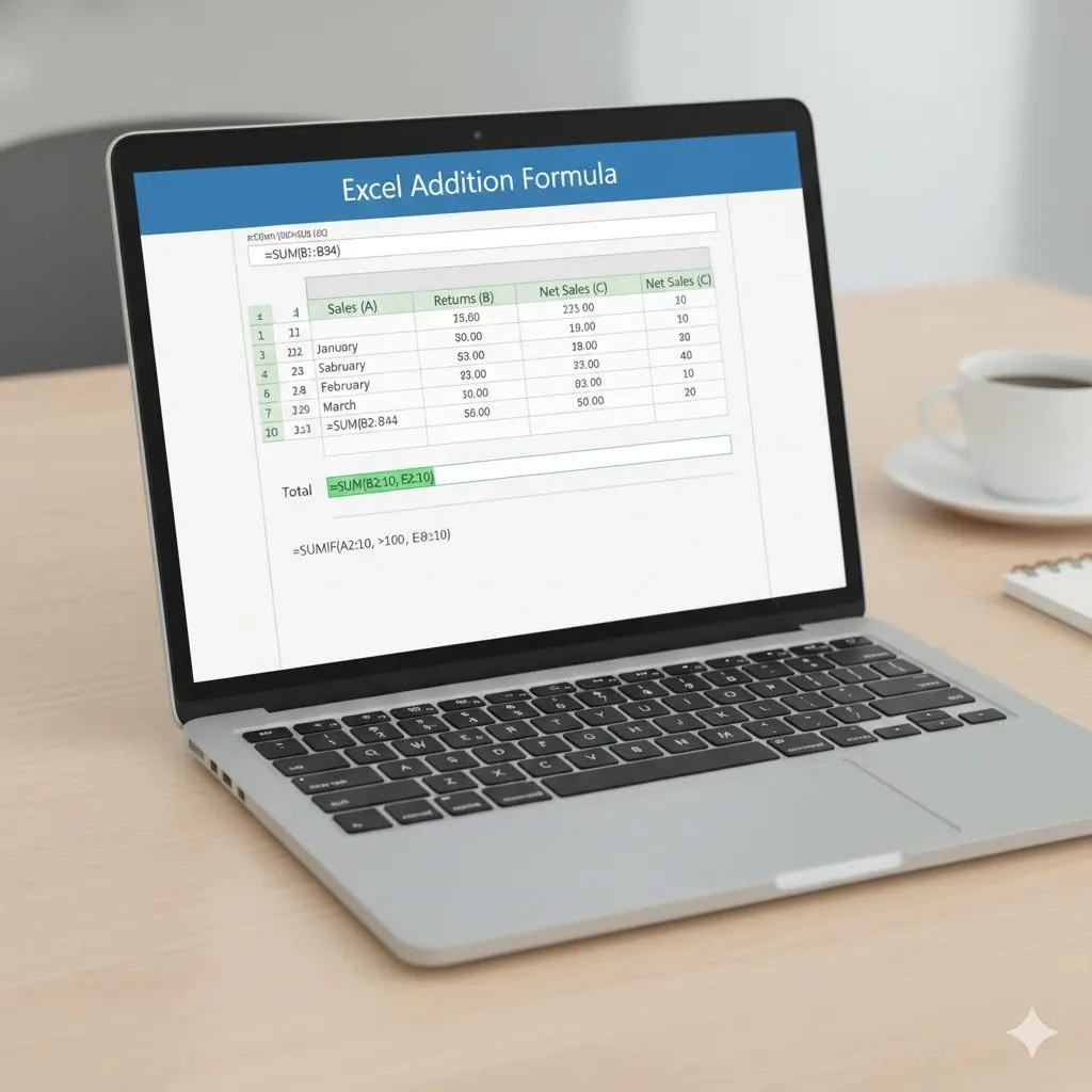 How to use Excel Addition Formula or SUM Formula in Excel?