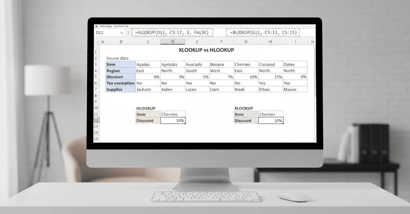 Use of HLOOKUP in Excel and XLOOKUP in Excel?
