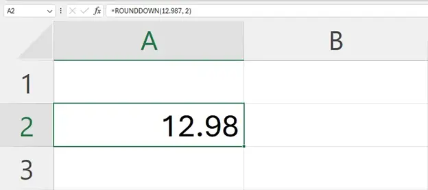 ROUNDDOWN()