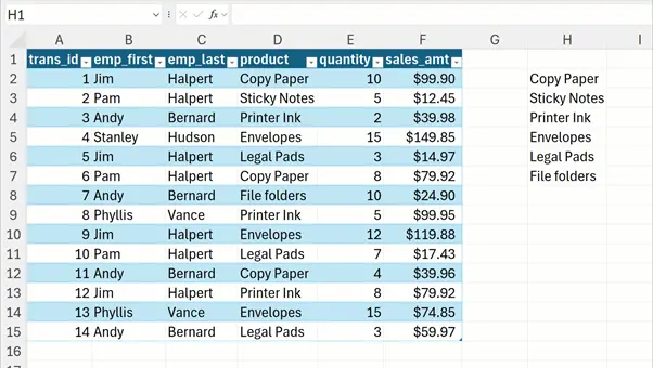 Understanding Spill in Excel and  its meaning